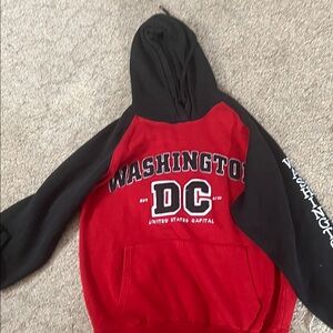 Unisex  Red and Black Hoodie